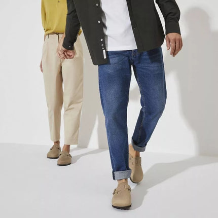 „Birkenstock Boston“ tabako rudos alyvuotos odos, reguliaraus ir plataus pločio moterims/vyrams (0960811)