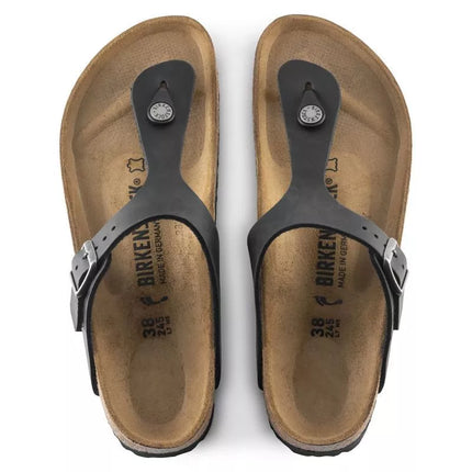 Birkenstock Gizeh NU Oiled Black Įprastos Basutės Moterims/Vyrams (0845251)