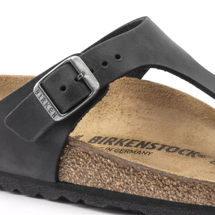 Birkenstock Gizeh NU Oiled Black Įprastos Basutės Moterims/Vyrams (0845251)