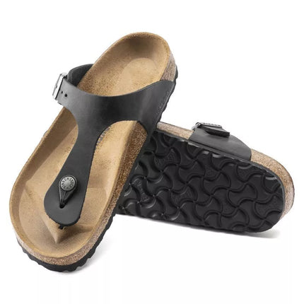 Birkenstock Gizeh NU Oiled Black Įprastos Basutės Moterims/Vyrams (0845251)