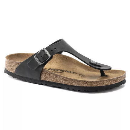Birkenstock Gizeh NU Oiled Black Įprastos Basutės Moterims/Vyrams (0845251)