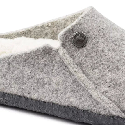 Birkenstock Zermatt Šviesiai pilkos vilnos veltinio šiltintos vyriškos/moteriškos šlepetės Reguliarus Platus (1015092)