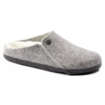 Birkenstock Zermatt Šviesiai pilkos vilnos veltinio šiltintos vyriškos/moteriškos šlepetės Reguliarus Platus (1015092)