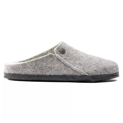 Birkenstock Zermatt Šviesiai pilkos vilnos veltinio šiltintos vyriškos/moteriškos šlepetės Reguliarus Platus (1015092)