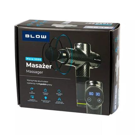 BLOW Wave 5000 Masažinis pistoletas juodas