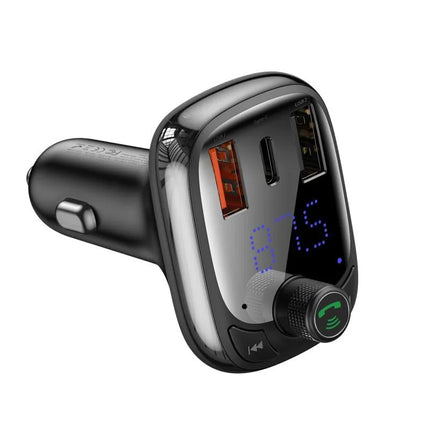 „Bluetooth“ siųstuvas / automobilinis įkroviklis „Baseus S-13“ (Overseas Edition) – juodas