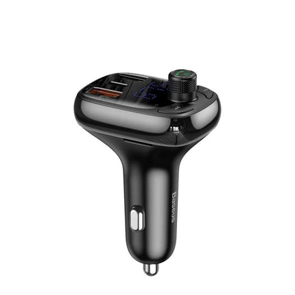 „Bluetooth“ siųstuvas / automobilinis įkroviklis „Baseus S-13“ (Overseas Edition) – juodas