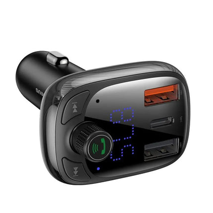 „Bluetooth“ siųstuvas / automobilinis įkroviklis „Baseus S-13“ (Overseas Edition) – juodas