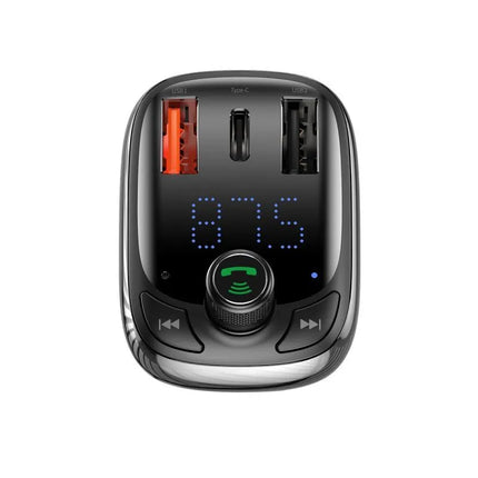 „Bluetooth“ siųstuvas / automobilinis įkroviklis „Baseus S-13“ (Overseas Edition) – juodas