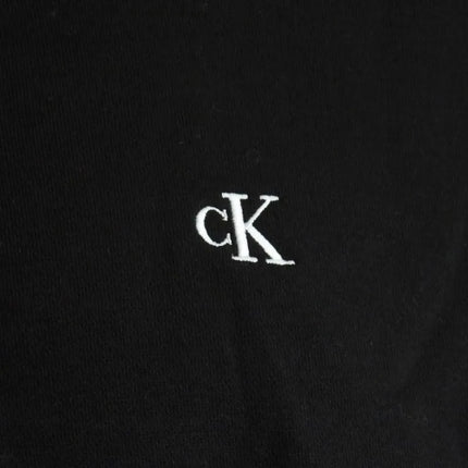 Calvin Klein džemperis su užtrauktuku, gobtuvu ir logotipu juodas - LZ04RE285G-UB1