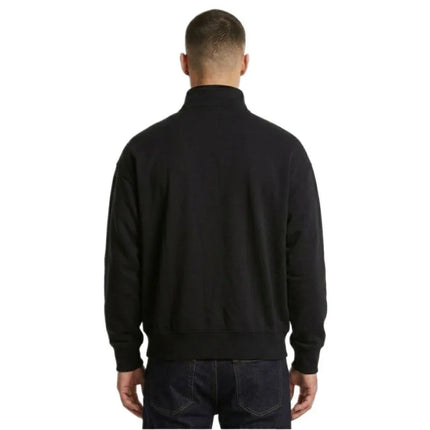 Calvin Klein džemperis su užtrauktuku, gobtuvu ir logotipu juodas - LZ04RE285G-UB1