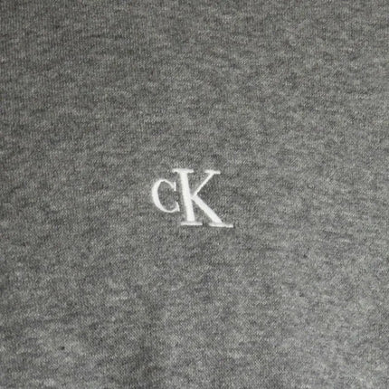 Calvin Klein užsegamas flisinis džemperis su gobtuvu ir logotipu papuošta juostele, pilkas (Grey Heather) - LZ04RE285G-P7E