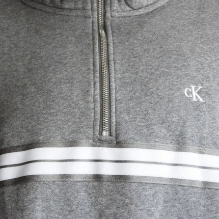 Calvin Klein užsegamas flisinis džemperis su gobtuvu ir logotipu papuošta juostele, pilkas (Grey Heather) - LZ04RE285G-P7E