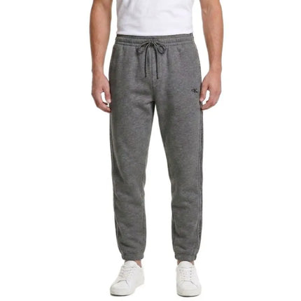 Calvin Klein vilnonės sportinės kelnės su logotipu šonuose, pilkos spalvos - LZ04LE291G-P7E