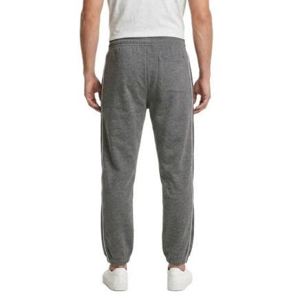 Calvin Klein vilnonės sportinės kelnės su logotipu šonuose, pilkos spalvos - LZ04LE291G-P7E
