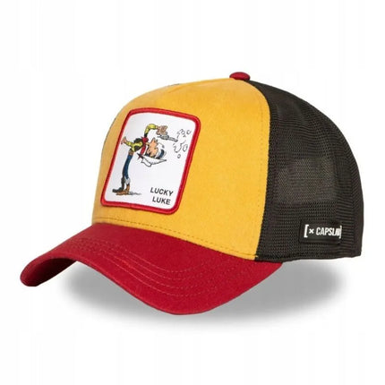 Capslab Lucky Luke daugiaspalvė „trucker“ stiliaus kepurė su snapeliu – CL/LCK2/1/PCT/COW