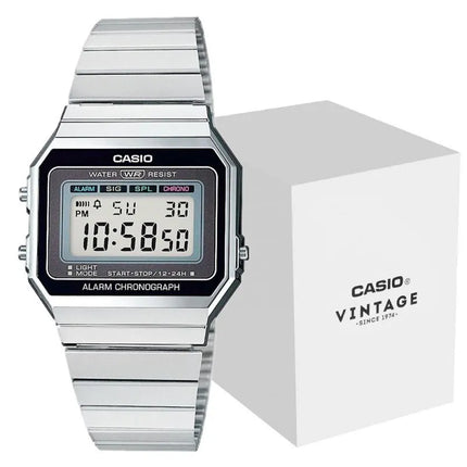 CASIO A700WE-1AEF unisex laikrodis + DĖŽUTĖ