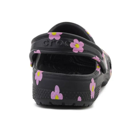 CROCS CLASSIC FLOWER CLOG K BLACK vaikiškos klumpės, 212670-001
