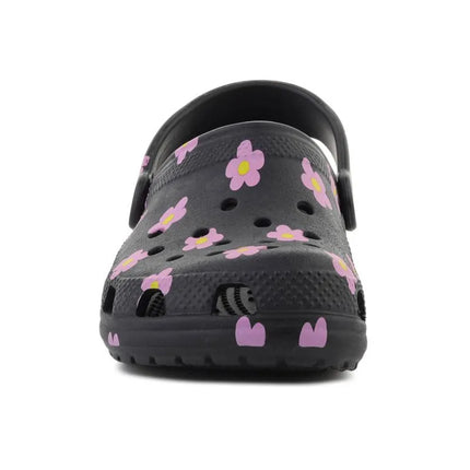 CROCS CLASSIC FLOWER CLOG K BLACK vaikiškos klumpės, 212670-001