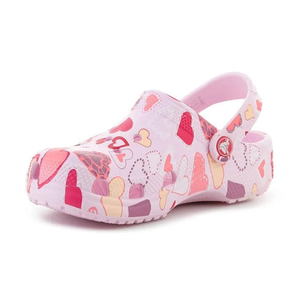 CROCS CLASSIC VDAY CLOG KIDS PINK MILK/HEARTS 209754-7CI vaikiški klumpės