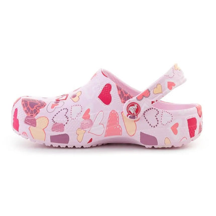 CROCS CLASSIC VDAY CLOG KIDS PINK MILK/HEARTS 209754-7CI vaikiški klumpės