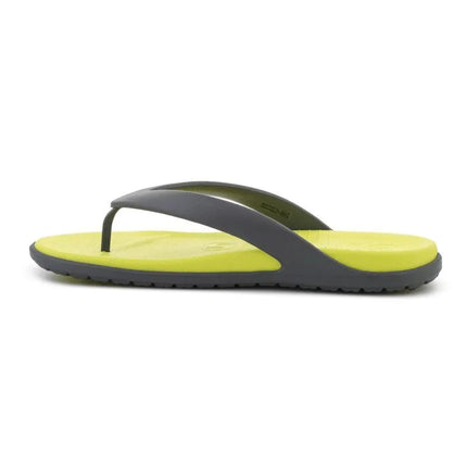 CROCS COAST FLIP šlepetės per pirštą, pilkos (slate gray) / citrinos spalvos (citrus), 212035-0GG