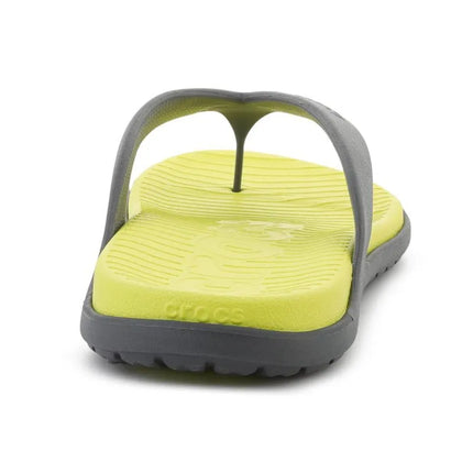 CROCS COAST FLIP šlepetės per pirštą, pilkos (slate gray) / citrinos spalvos (citrus), 212035-0GG
