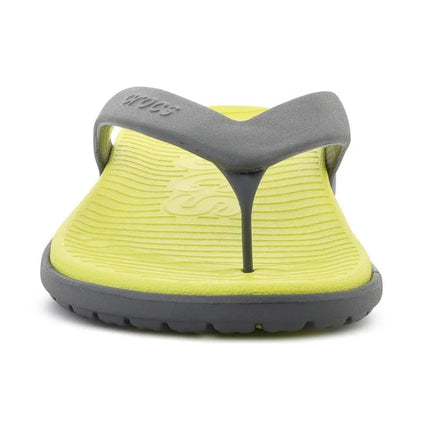 CROCS COAST FLIP šlepetės per pirštą, pilkos (slate gray) / citrinos spalvos (citrus), 212035-0GG