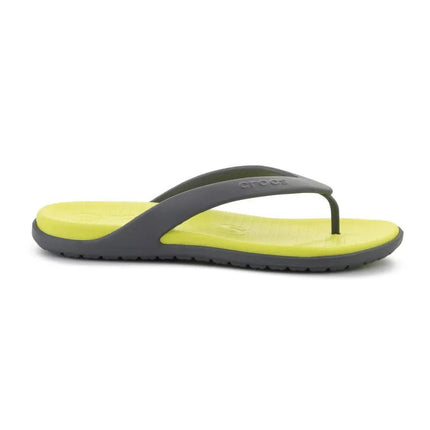 CROCS COAST FLIP šlepetės per pirštą, pilkos (slate gray) / citrinos spalvos (citrus), 212035-0GG