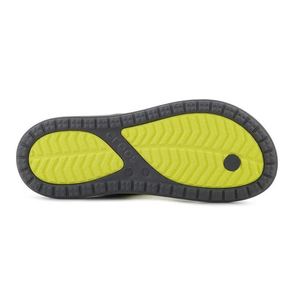 CROCS COAST FLIP šlepetės per pirštą, pilkos (slate gray) / citrinos spalvos (citrus), 212035-0GG