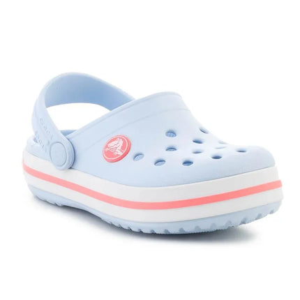 CROCS CROCBAND KIDS CLOG T vaikiški klumpės, BLUE FROST/GUAVA 207005-4XQ