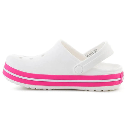 CROCS CROCBAND vaikiškos klumpės, baltos/rožinės (PINK CRUSH), 207006-6WU