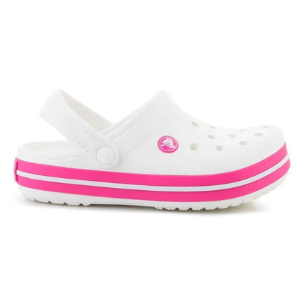 CROCS CROCBAND vaikiškos klumpės, baltos/rožinės (PINK CRUSH), 207006-6WU