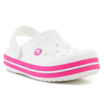 CROCS CROCBAND vaikiškos klumpės, baltos/rožinės (PINK CRUSH), 207006-6WU