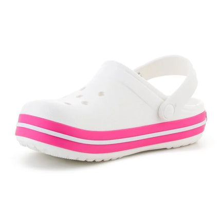 CROCS CROCBAND vaikiškos klumpės, baltos/rožinės (PINK CRUSH), 207006-6WU