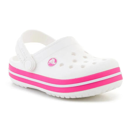 CROCS CROCBAND vaikiškos klumpės T WHITE/PINK CRUSH 207005-6WU