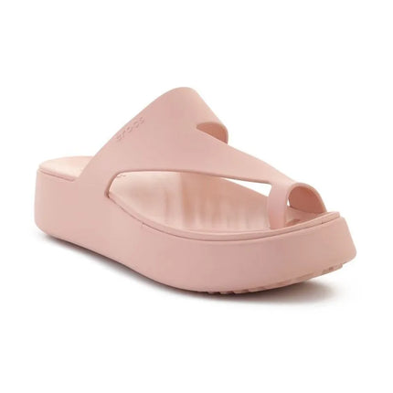 CROCS GETAWAY PLATFORM TOE LOOP sandalės, spalva: Pink Caramel, 210834-7AF
