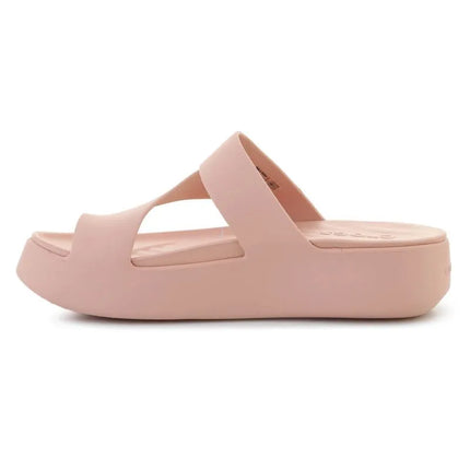 CROCS GETAWAY PLATFORM TOE LOOP sandalės, spalva: Pink Caramel, 210834-7AF