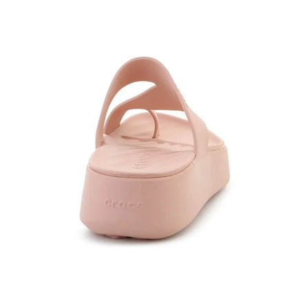 CROCS GETAWAY PLATFORM TOE LOOP sandalės, spalva: Pink Caramel, 210834-7AF