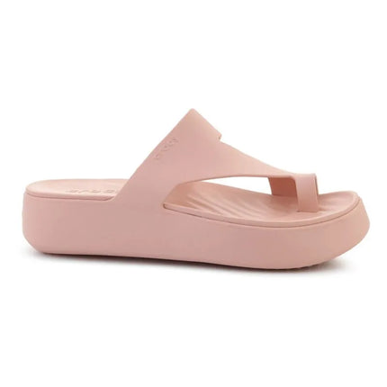 CROCS GETAWAY PLATFORM TOE LOOP sandalės, spalva: Pink Caramel, 210834-7AF