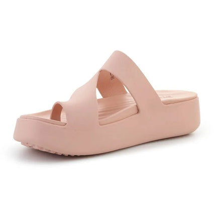 CROCS GETAWAY PLATFORM TOE LOOP sandalės, spalva: Pink Caramel, 210834-7AF