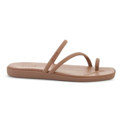 CROCS MIAMI basutės su dirželiu tarpupirščiui, pieno šokolado spalvos 209862-2JJ