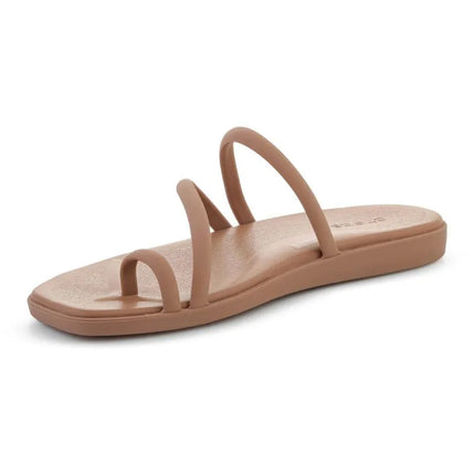 CROCS MIAMI basutės su dirželiu tarpupirščiui, pieno šokolado spalvos 209862-2JJ