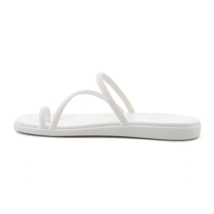 CROCS MIAMI basutės su dirželiu ties pirštais, kreminės spalvos 209862-0WV
