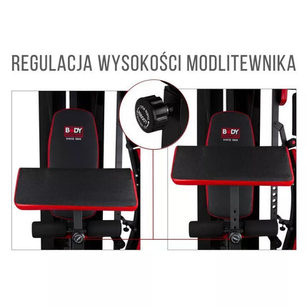 Daugiafunkcinis treniruoklis PRO BMG 4700 suolas su 66 kg svorių komplektu