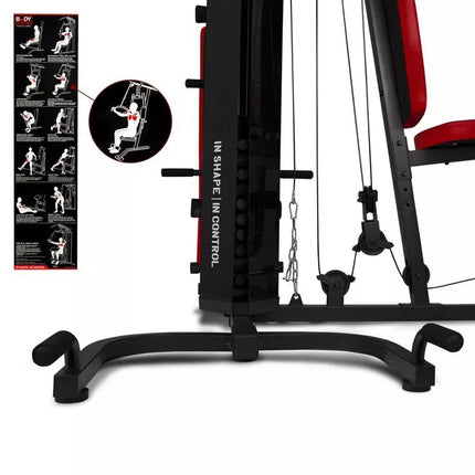 Daugiafunkcinis treniruoklis PRO BMG 4700 suolas su 66 kg svorių komplektu