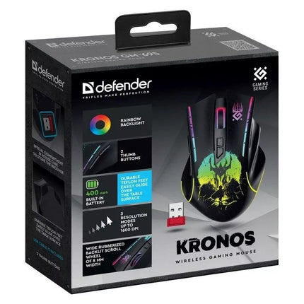 DEFENDER BELAIDĖ PELĖ KRONOS GM-695 RF 1600DPI 7P 52695