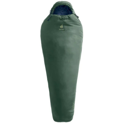 „Deuter Orbit SL 0°C/32°F“ suaugusiųjų mumijos formos miegmaišis, audinys – polietileno sulfonatas (PES), „Ripstop“ žalias