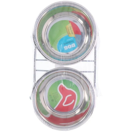 Dubuo šunims ir katėms, nerūdijančio plieno, 2x550ML