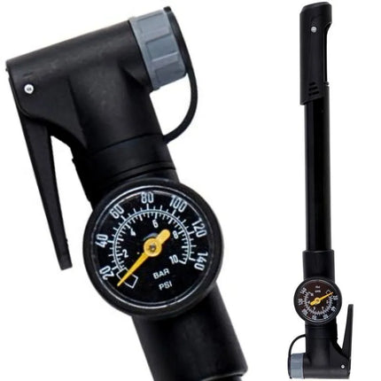 DUNLOP mini dviračio pompa su manometru 120 psi (8 bar) juoda